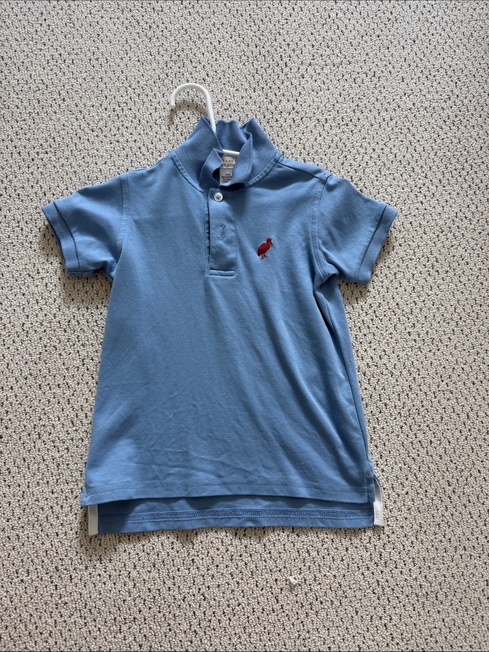 TBBC light Blue Polo Shirt with Red Embroidered Logo - Kids 3T